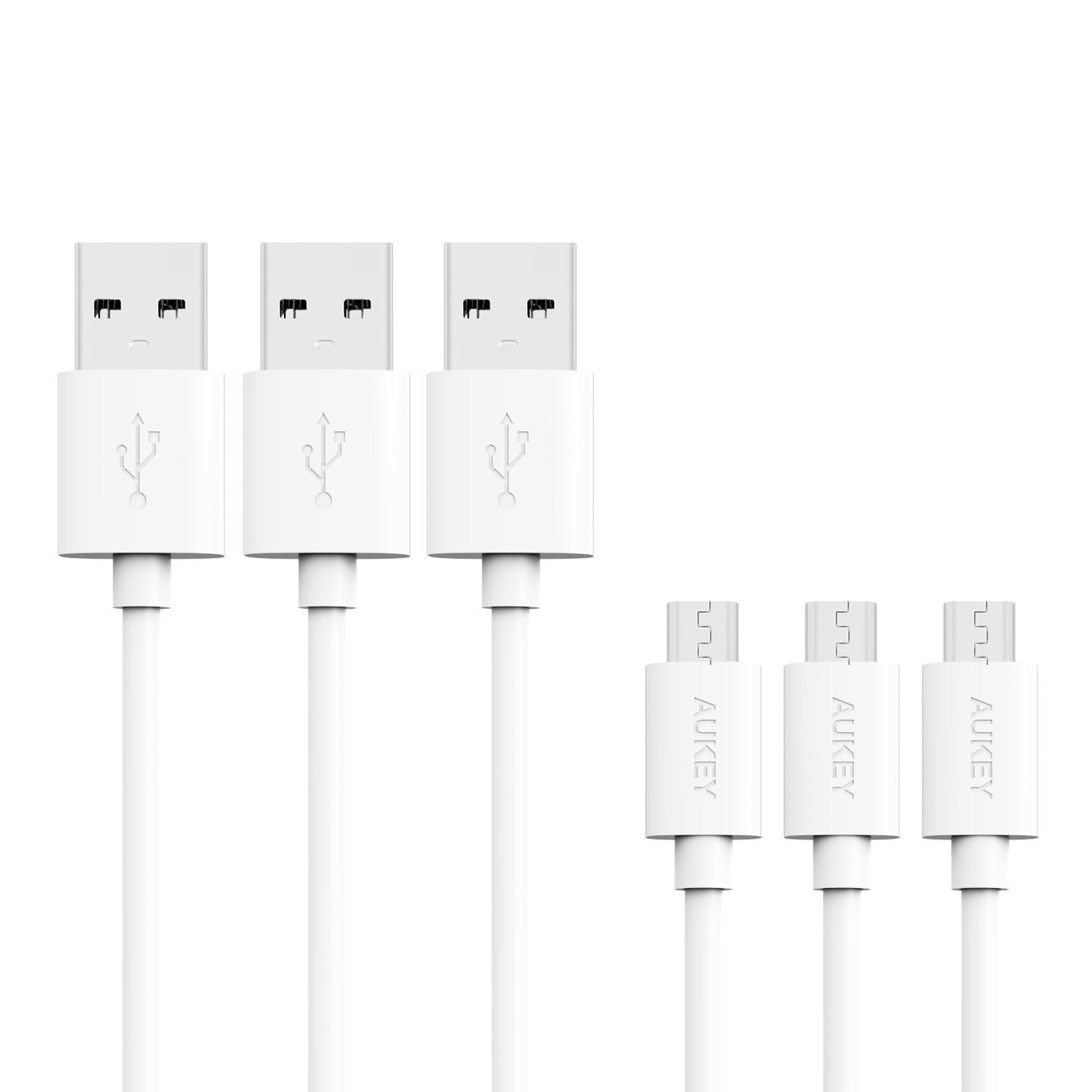 AUKEY CB-D10 20AWG QUalcomm Quick Charge 2.0/3.0 Micro USB Cable (3Pack) - Aukey Malaysia Official Store