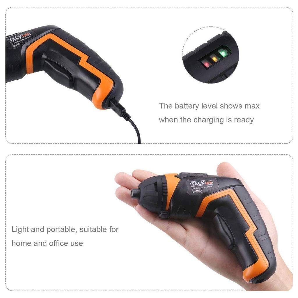 TACKLIFE SDP50DC Cordless Screwdriver Electric Rechargeable Screwdriver