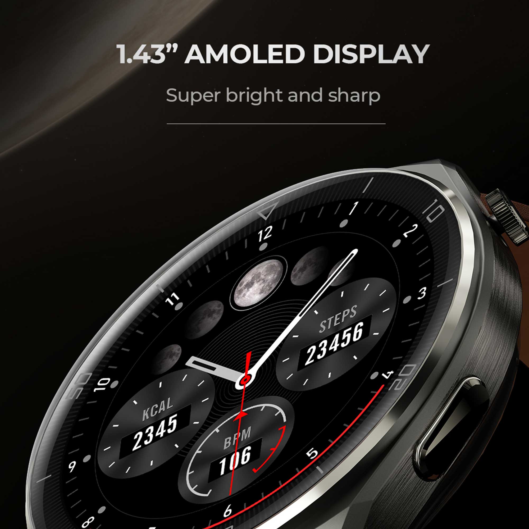 SW-2U Alloy Frame Amoled Display Smart Watch
