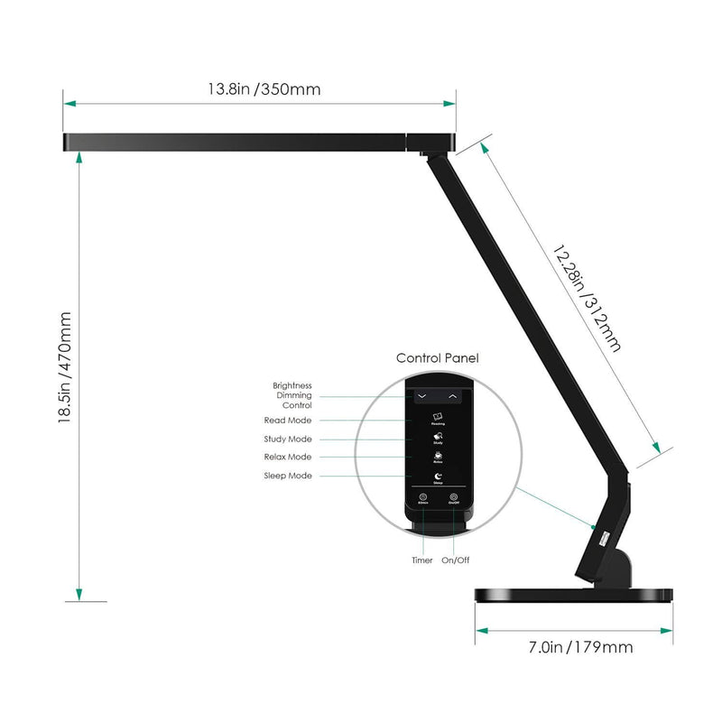 AUKEY LT-T1 Aglaia Dimmable LED 4 Modes Desk Lamp - Aukey Malaysia Official Store