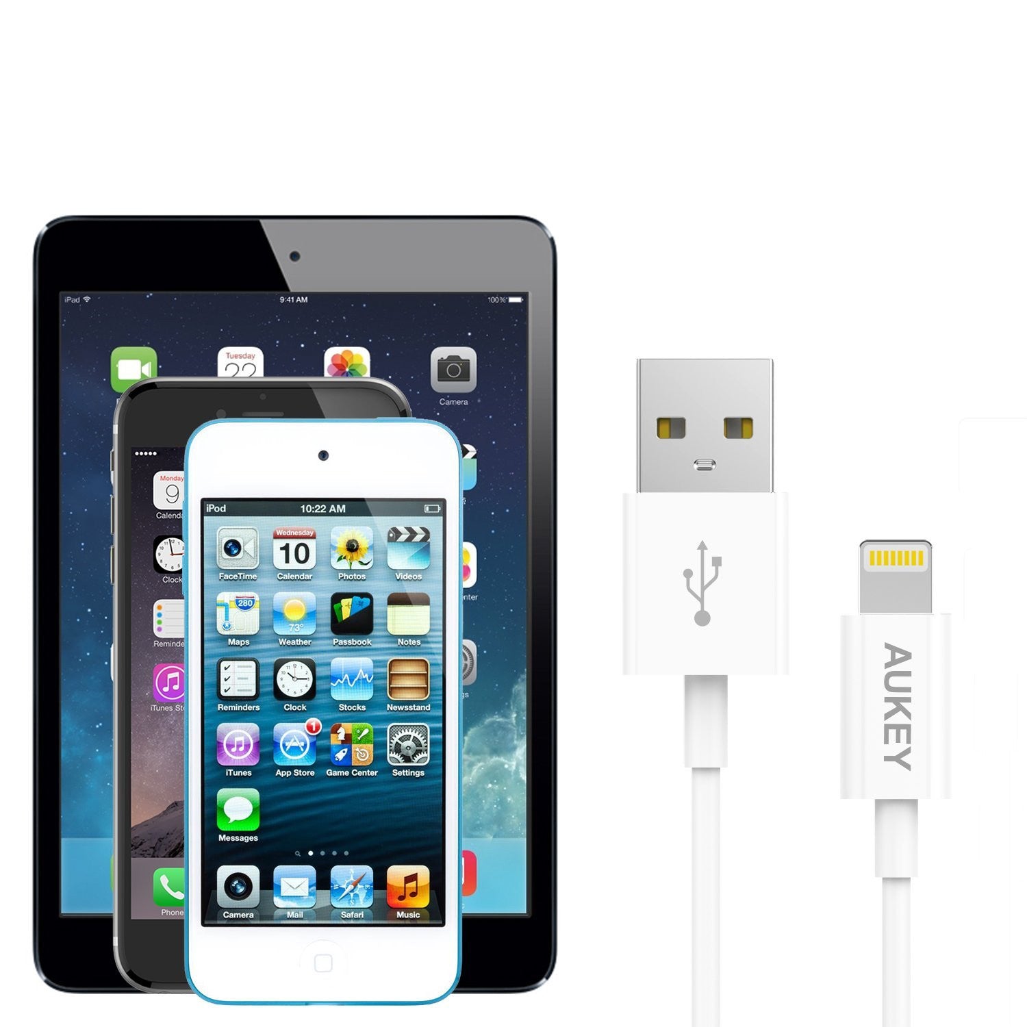AUKEY CB-D20 MFi Apple Lightning Charge & SYNC Cable - 1 Meter - Aukey Malaysia Official Store