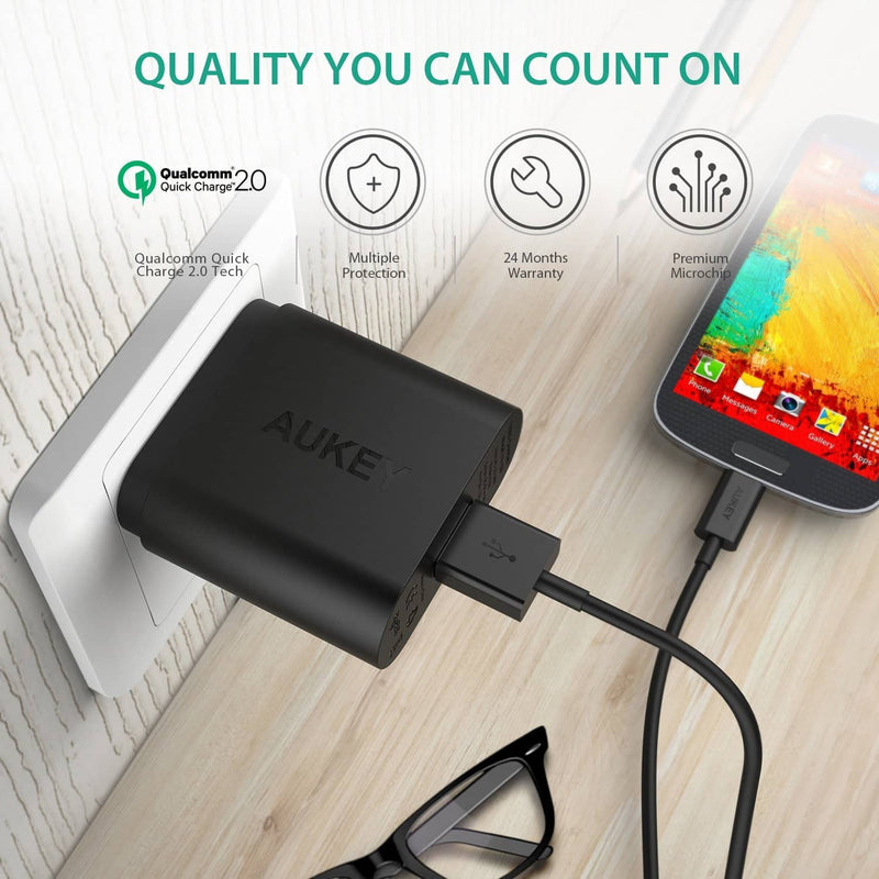 AUKEY PA-U28 Qualcomm Quick Charge 2.0 Charger - Aukey Malaysia Official Store