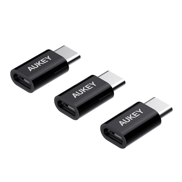 AUKEY CB-A2X3 Micro USB to USB C Converter Adapter- 3 Pack - Aukey Malaysia Official Store