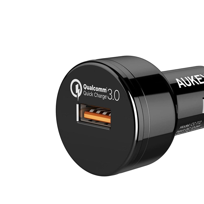 AUKEY CC-T12 24W Single Port Qualcomm Quick Charge 3.0 Car Charger - Aukey Malaysia Official Store