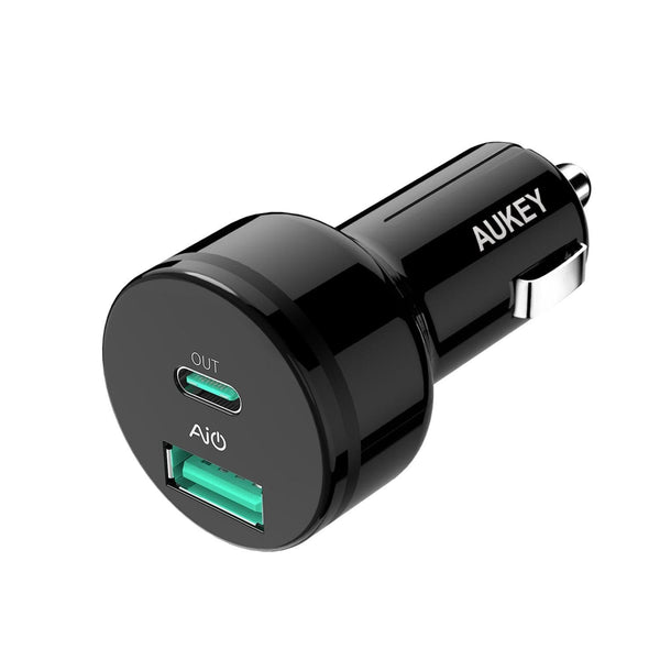 AUKEY CC-Y7 USB C PD & Power Delivery 2.0 Output Car Charger - Aukey Malaysia Official Store
