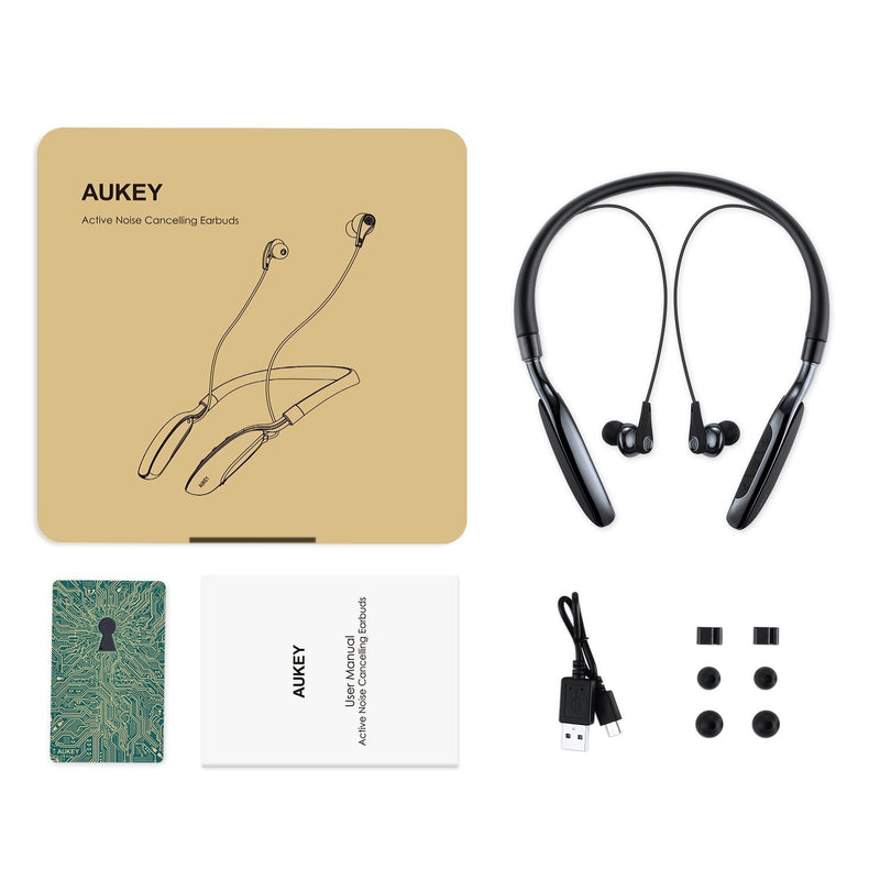 AUKEY EP-B48 Active Noise Cancelling Neckband Bluetooth Headset - Aukey Malaysia Official Store