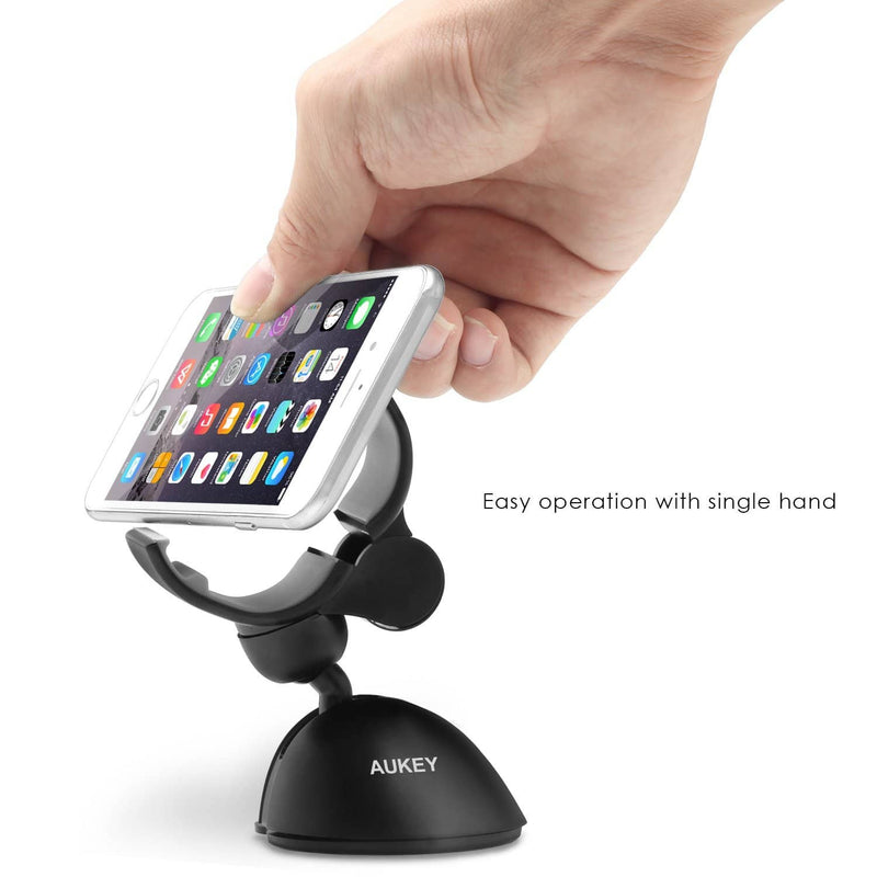 AUKEY HD-C11 Windshield Dashboard 360 Degree Rotating Universal Car Mount Holder - Aukey Malaysia Official Store