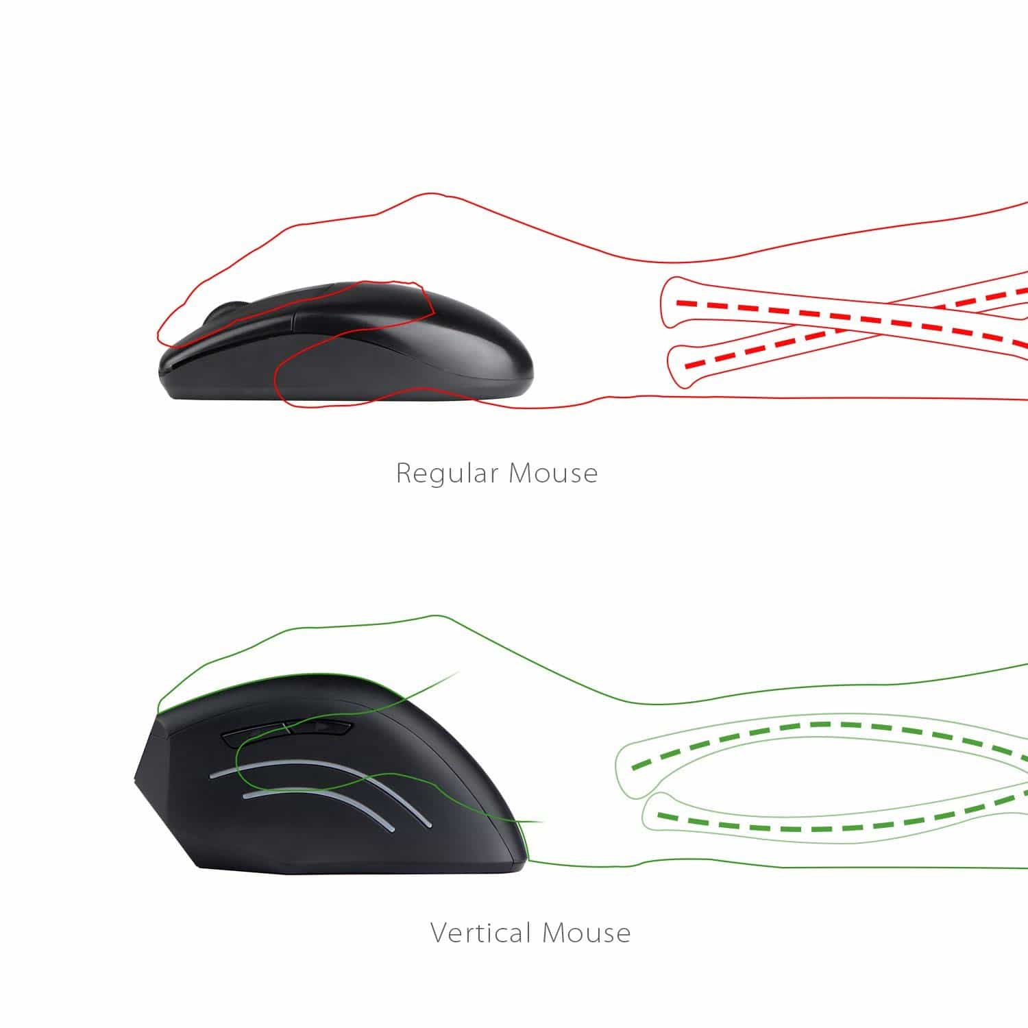 KM-W1 Wireless Ergonomic Mouse With 6 Buttons