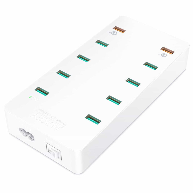 PA-T8 70W 10 Port USB Qualcomm Dual Quick Charge 3.0 Charging Station