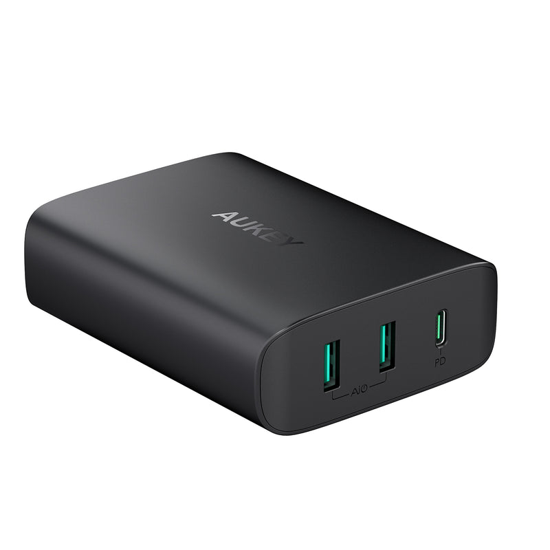 AUKEY PA-Y12 60W USB C Power Delivery 3.0 & Dual Port USB Desktop Charger - Aukey Malaysia Official Store