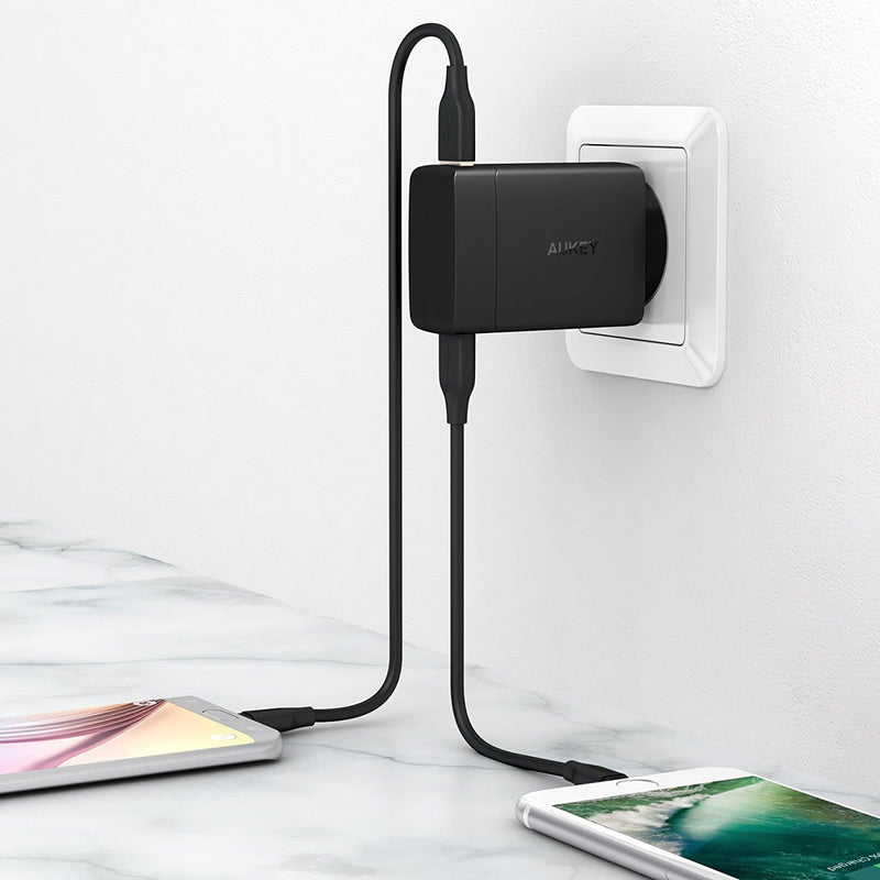 AUKEY PA-Y7 29W Amp Duo Power Delivery 3.0 USB C +2 Port Turbo Charger - Aukey Malaysia Official Store