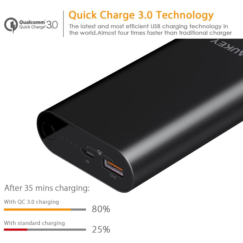 Aukey PB-T15 10500 Power bank quick charge 3.0 info