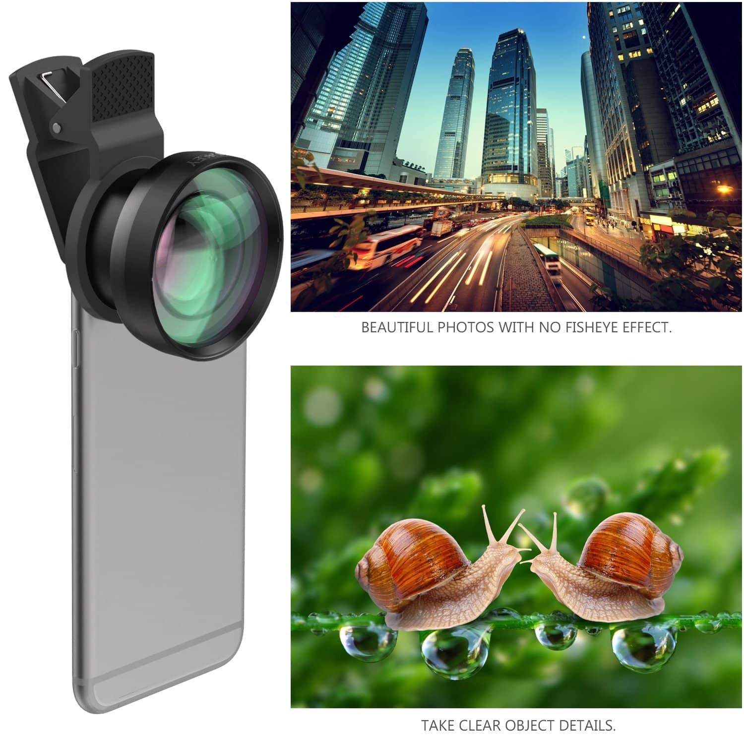 AUKEY PL-WD06  2 in 1 Clip Ora Lens Kit On with 0.45X Wide Angle + 15X Macro Lens - Aukey Malaysia Official Store