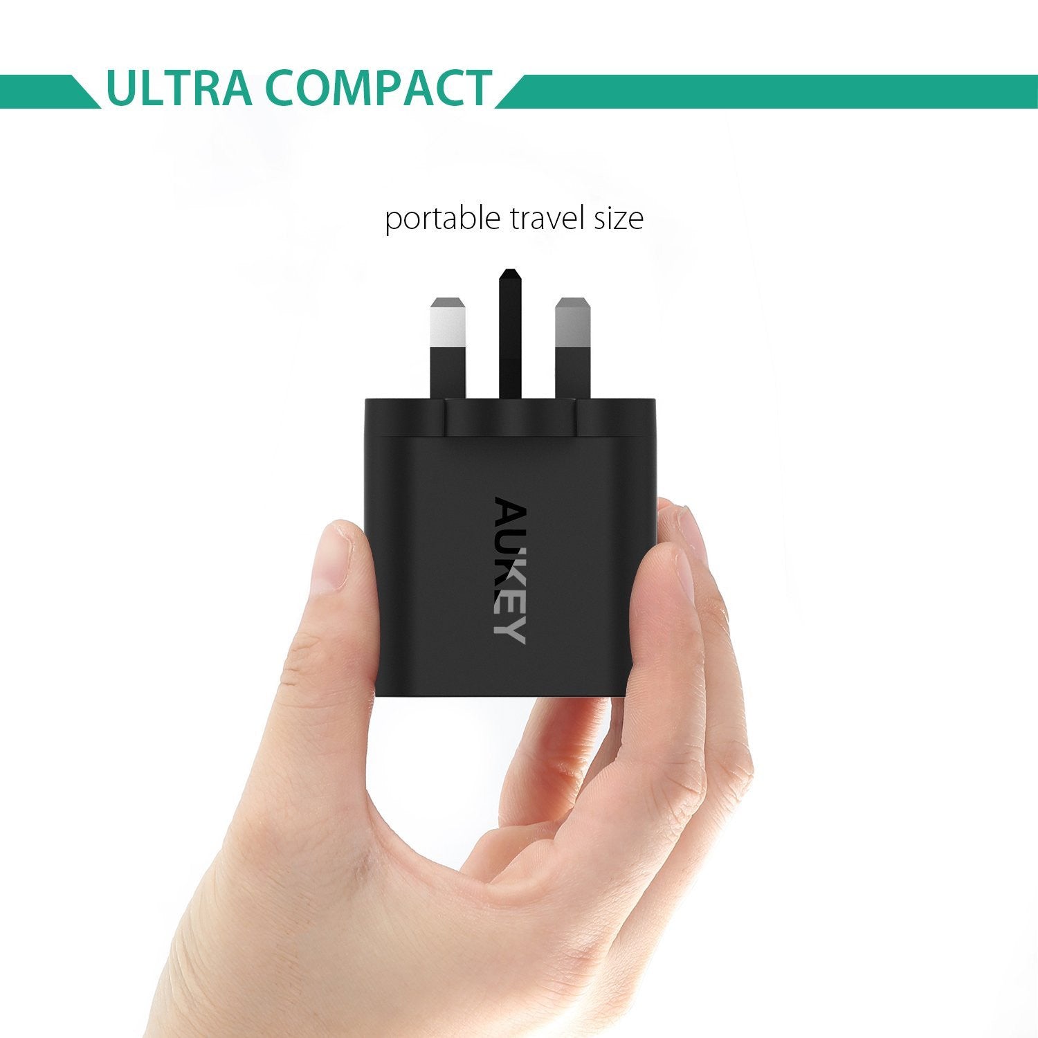 AUKEY PA-U28 Qualcomm Quick Charge 2.0 Wall Charger (UK PLUG) - Aukey Malaysia Official Store