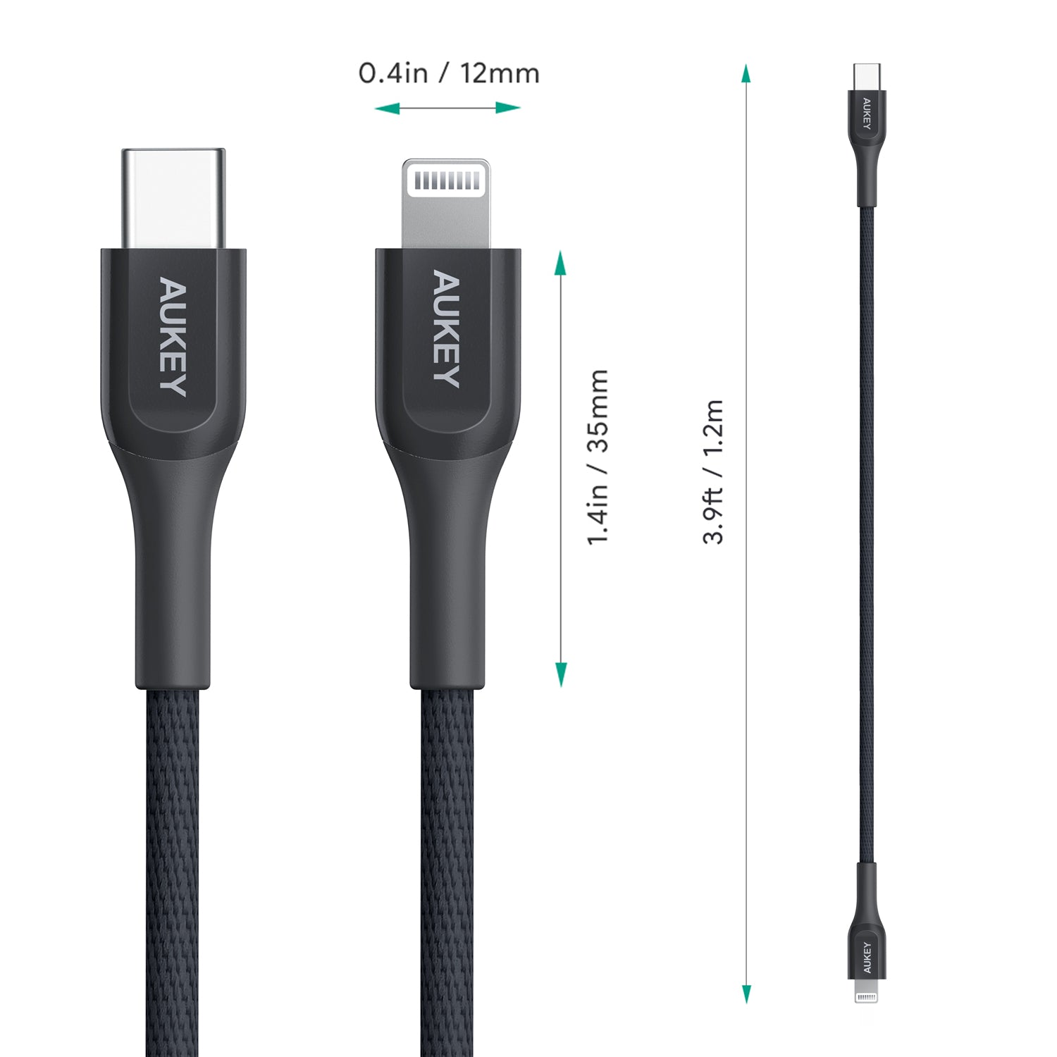CB-AKL3 MFI 18W USB C To Lightning Kevlar Cable - 1.2 Meter