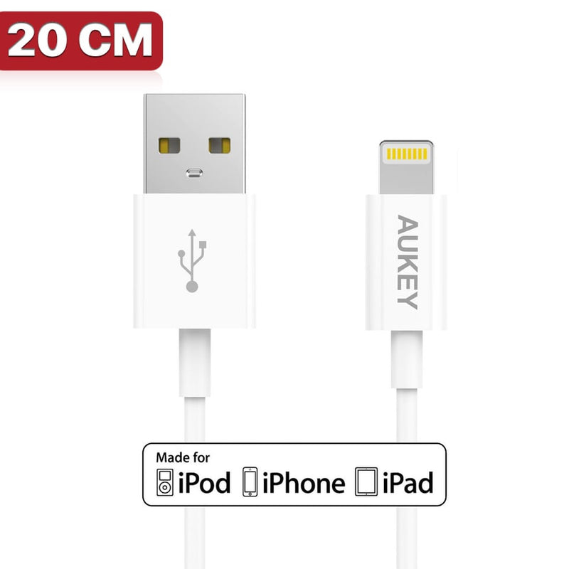 AUKEY CB-D8 - MFI APPLE Lightning Cable (20CM) - Aukey Malaysia Official Store
