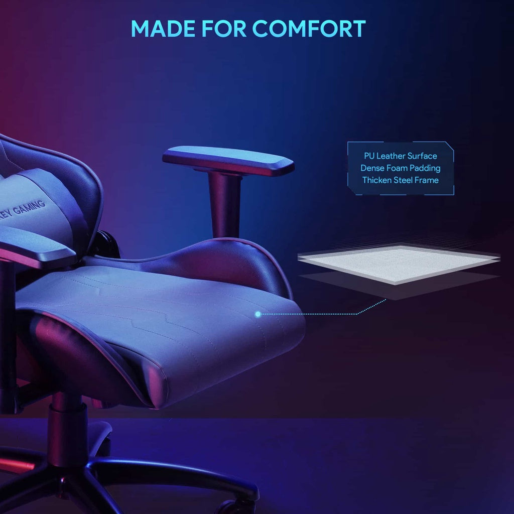 GC-A02 Ergonomic Gaming Chair with Adjustable Swivel Recliner and Armrest