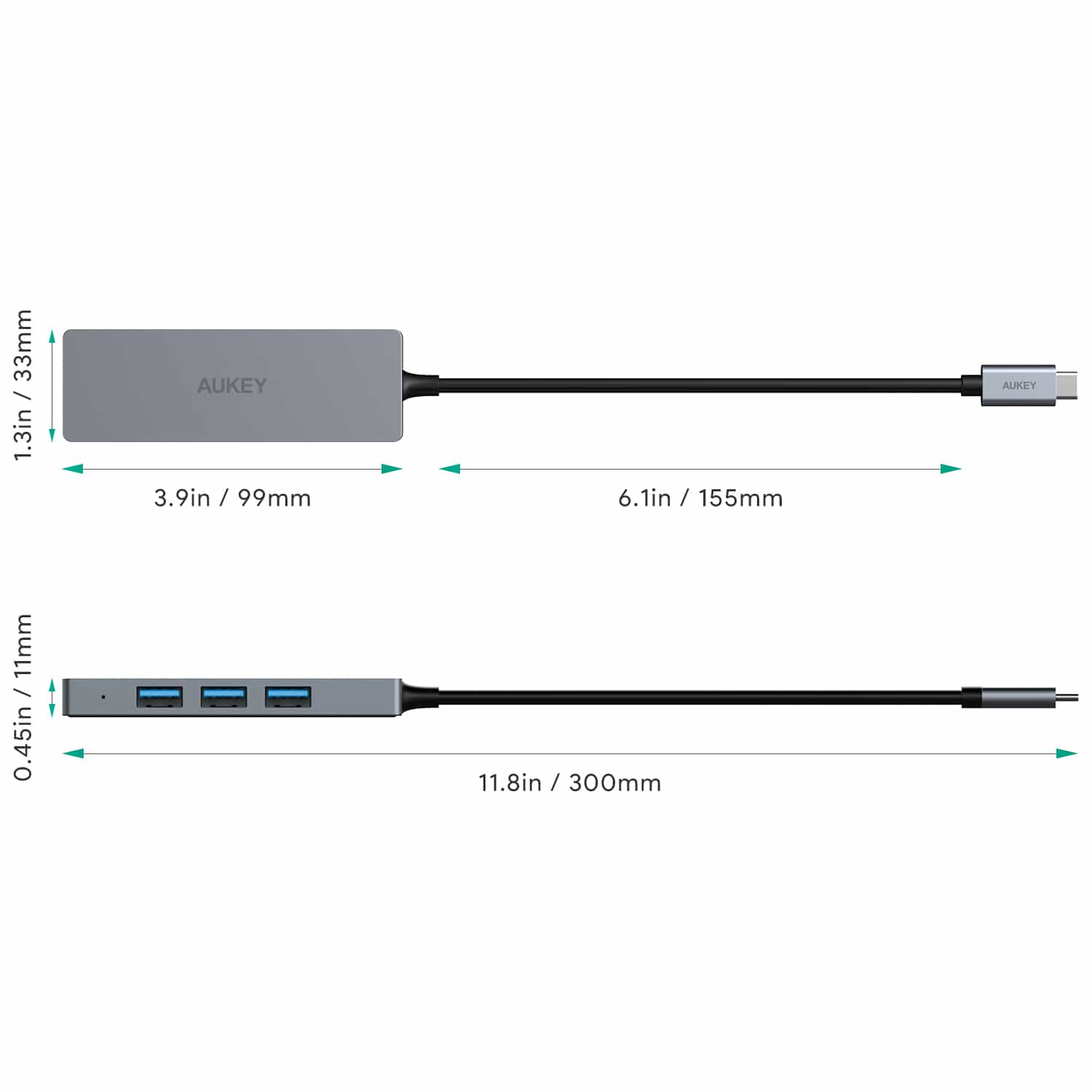 CB-C62 USB-C to 4-Port USB 3.0 Gen 1 Aluminum Hub