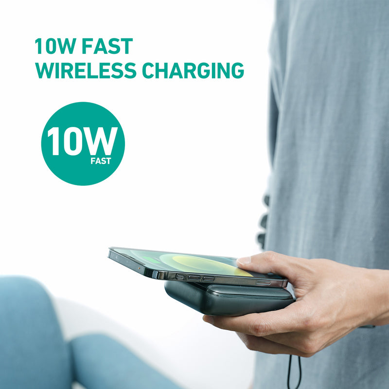 PB-WL01S 10000mAh Basix Pro Mini Wireless Charging Power Bank (20W Power Delivery)