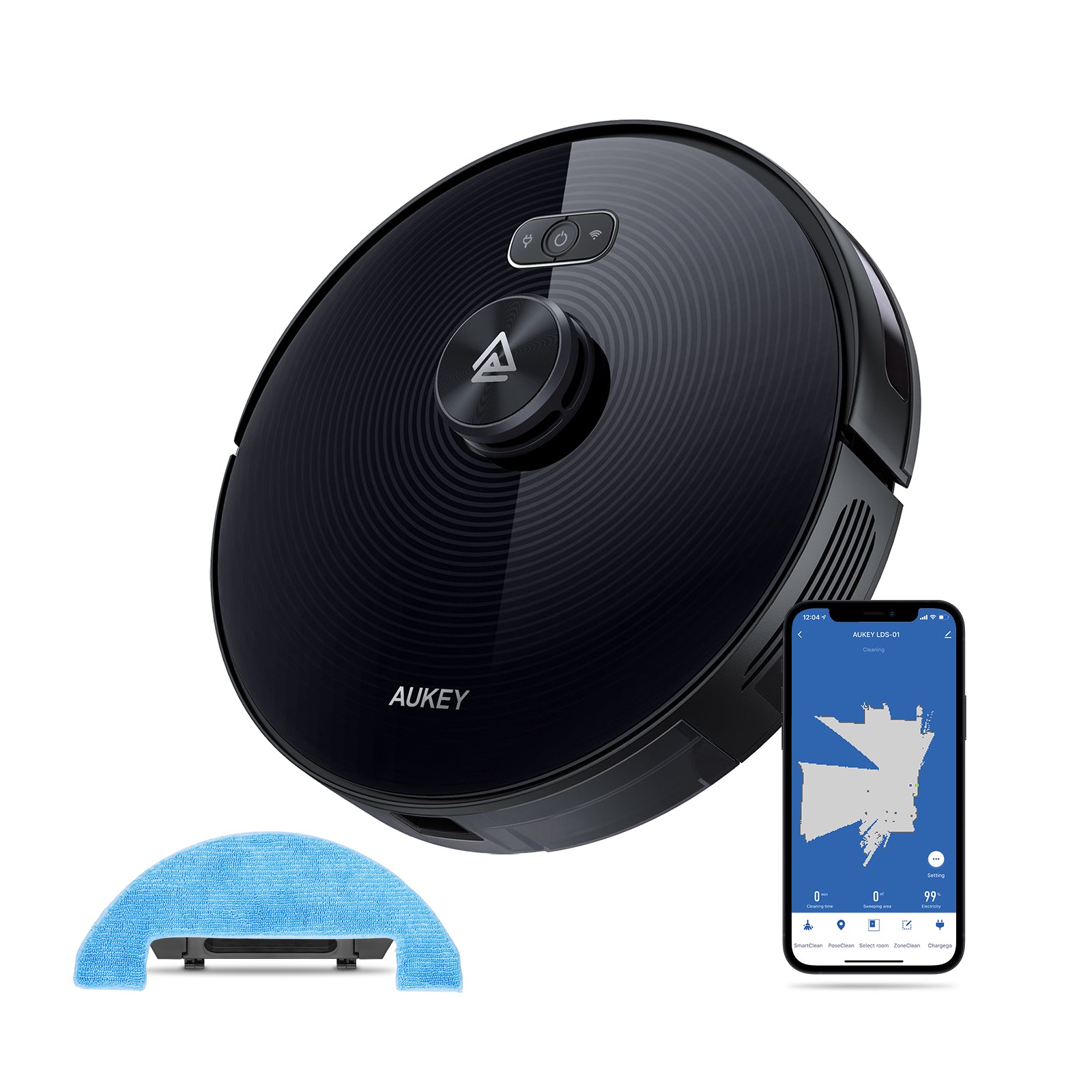LDS-01 Robot Vacuum Cleaner, Wi-Fi, Upgraded, Strong Suction, Self-Charging Robotic Vacuum, Cleans Hard Floors